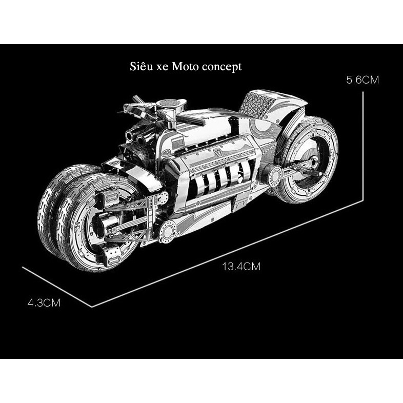 Mô Hình Lắp Ráp kim loại 3d xe máy(có sẵn)