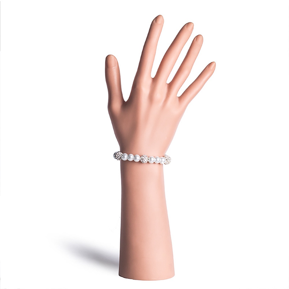 Vòng tay đính đá và ngọc trai nhân tạo thanh lịch cho nữ