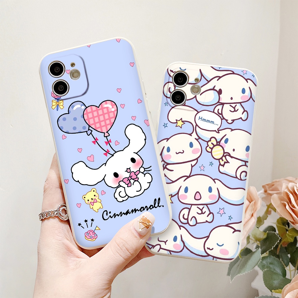 Ốp iphone cạnh vuông bo viền Thỏ trắng đáng yêu cho 11/11pro/11promax/12 pro max/13 pro max/6/7/8/plus/x/xr/xsmax-g84