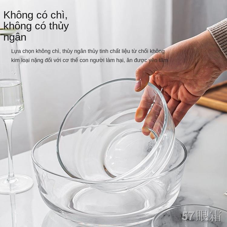 MTô thủy tinh trong suốt chuyên dùng cho lò vi sóng, tô đựng salad trái cây gia đình, bộ đồ ăn chịu nhiệt, tô súp chịu n