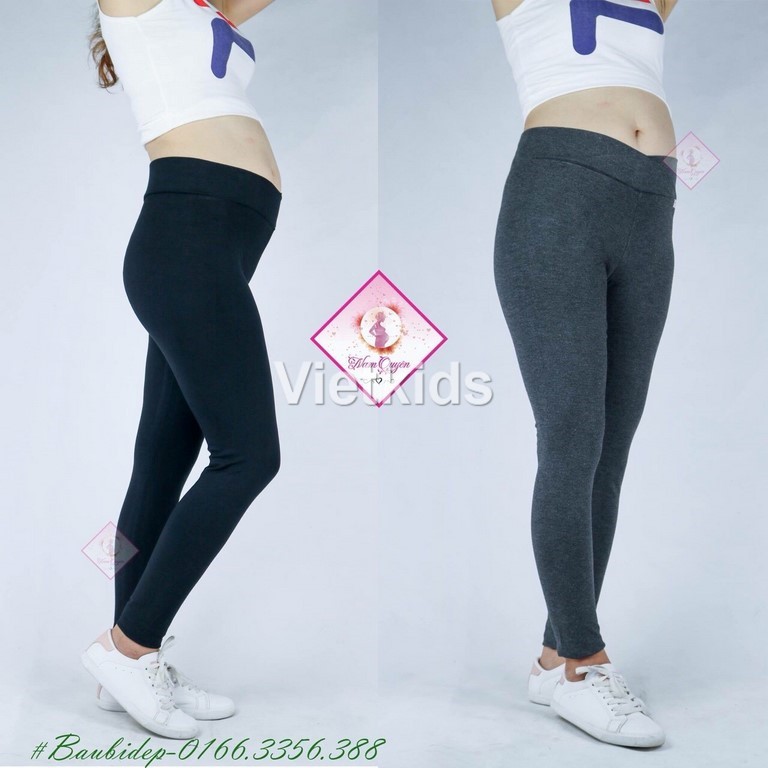 Quần legging thun cạp chéo công sở cho bà bầu(thun mềm và đẹp)