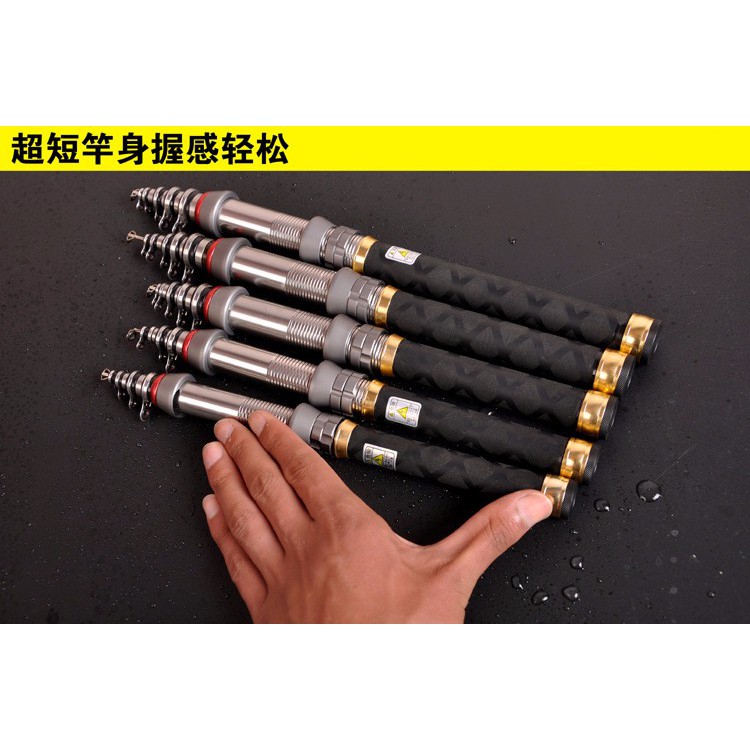 Cần Câu Cá Mini 1.3-2.4M 8-12 Đoạn Bằng Sợi carbon Chất Lượng Cao