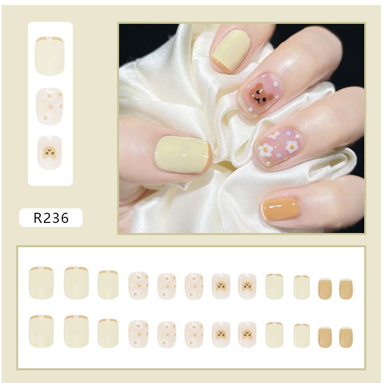 [Sshiny B &amp; s] Hộp 24 Móng Tay Giả/ Hộp Gel Có Sẵn Thời Trang, Thời Trang, Chống Thấm Nước, Nhiều Mẫu Khác Nhau Để Chọn Lựa