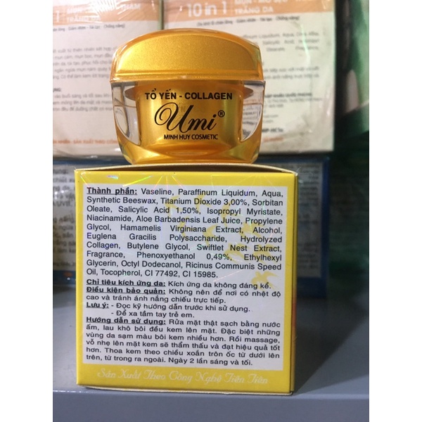 Kem yến đỏ -collagen  mụn,trắng da,mờ thâm,chống nắng  hủ 12g