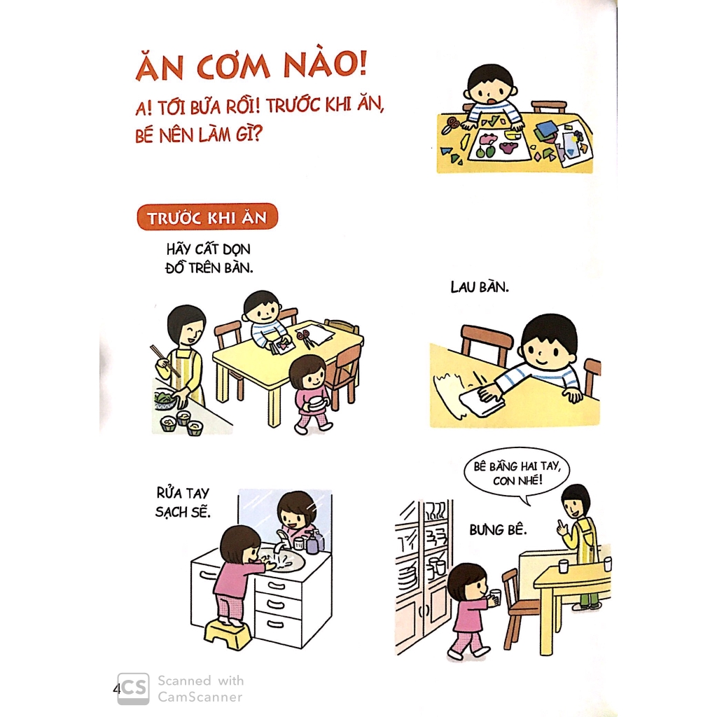 Sách - Cẩm Nang Sinh Hoạt Bằng Tranh Cho Bé Tập 2: Kĩ Năng Khi Ăn Uống (Tái Bản 2019)