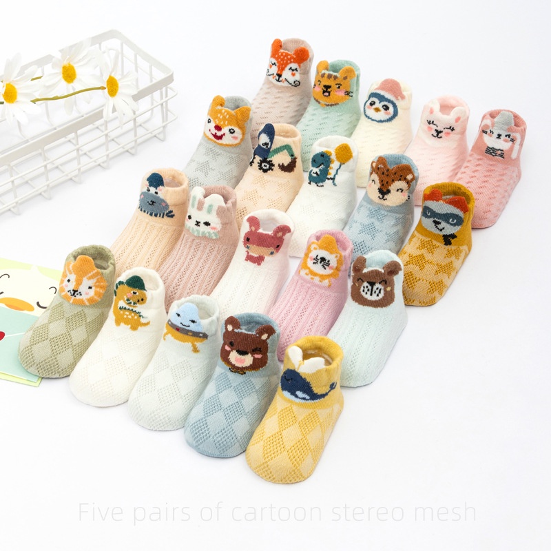 Tất lưới họa tiết hoạt hình cho bé từ 1-3 tuổi