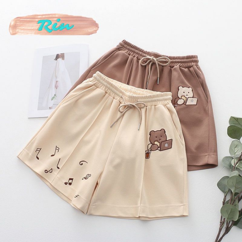 Quần đùi Mori rộng rãi cho mùa hè 100% ảnh thật