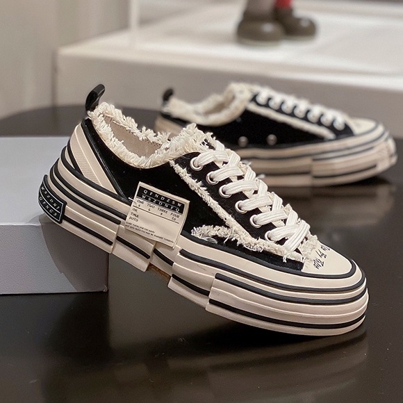 Giày Sneaker xVESSEL Đế Trắng Style Rách Cao 3,5-4cm 1.1 Đế Gỗ