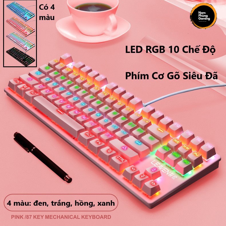 Bàn Phím Cơ Gaming PAD D4 PRO Led RGB 10 Chế Độ Khác Nhau, Chơi Game Dùng Văn Phòng Cực Đã