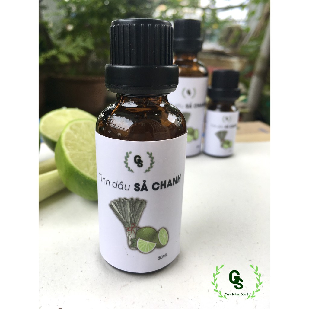 Tinh Dầu Sả Chanh 10ml, 30ml, 50ml - Nguyên Chất Đuổi Muỗi, Khử Mùi Hôi, Thư Giãn