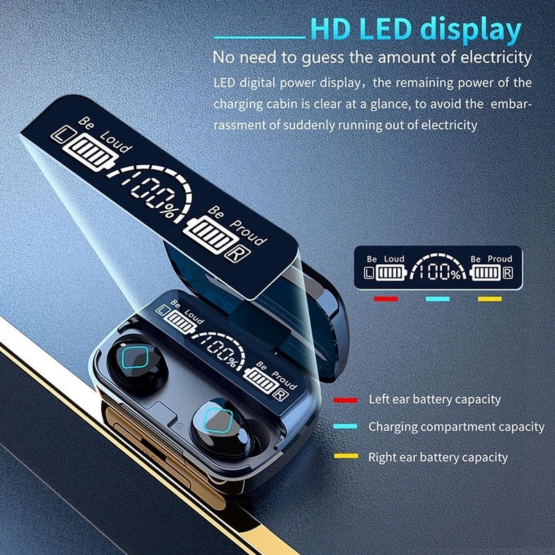 Tai nghe không dây TWS V5.1 M10 Âm Thanh Stereo HD Và Phụ Kiện