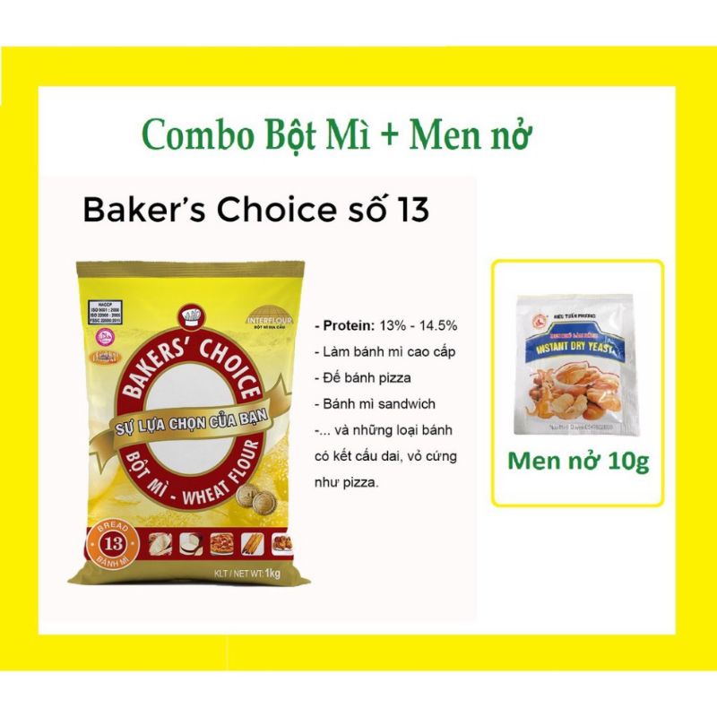 Combo bột mì số 13 + men nở