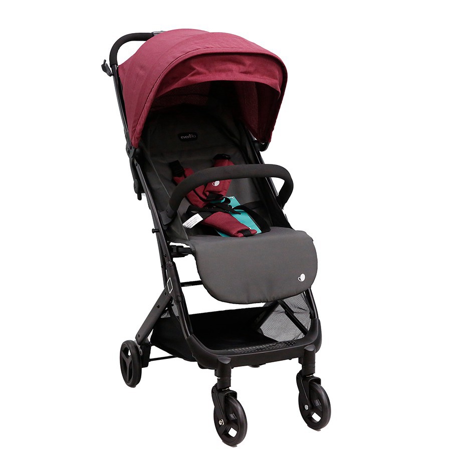 Xe Đẩy Evenflo Waav Compact Maroon siêu nhẹ dành cho bé sơ sinh đến 15kg