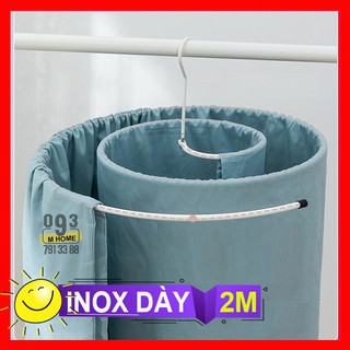 Sào Phơi Đồ Vòng Cung Inox 2 Mét, Móc Treo Quần Áo
