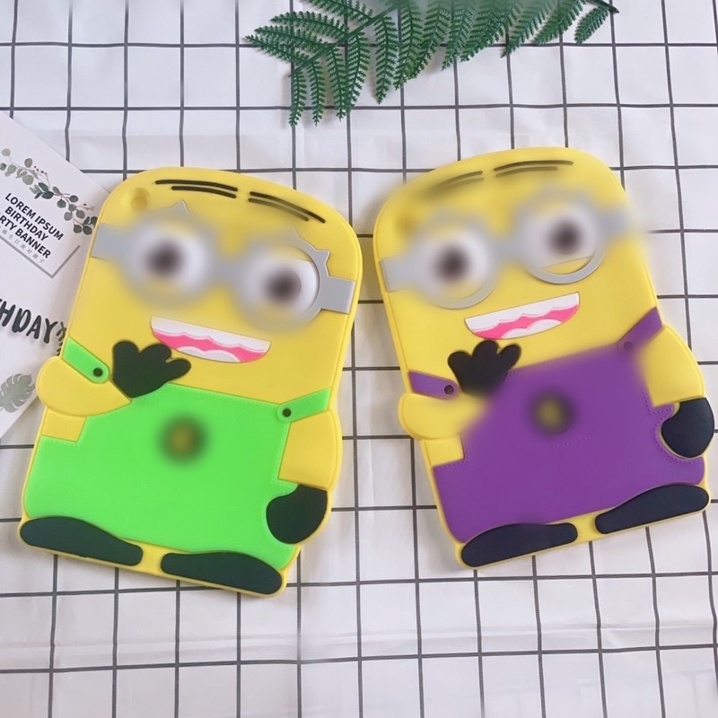 Vỏ Ốp iPad 5 Silicon Dẻo Hình Minion Ngộ Nghĩnh Hài Hước