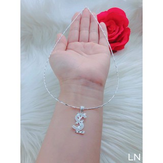 Kiềng cổ mềm bạc ta liền mặt