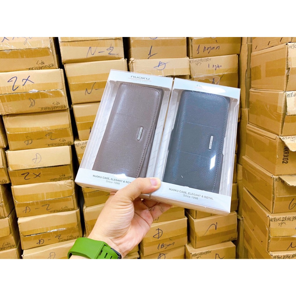 Bao Da đeo thắt lưng hiệu Nuoku IPhone 6/6 Plus/7/8 Plus/IPhone X/XS max/IPhone 11/12 cỡ size màn hình 4.5-6.5 inch