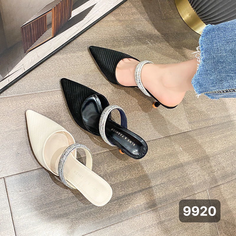 Giày cao gót, sandal nữ đình đá siêu xinh tôn chân đế cao 5 phân tôn dáng