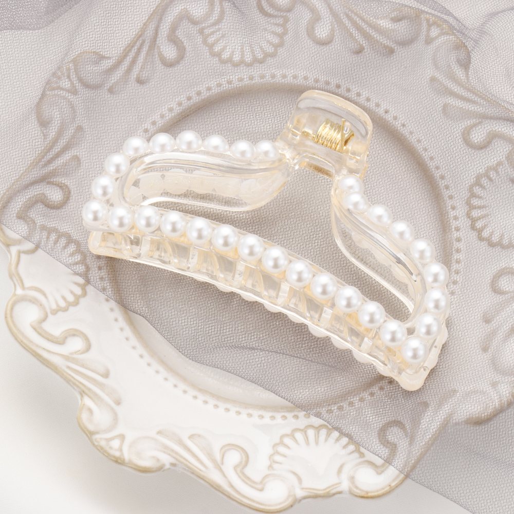 (Hàng Mới Về) Kẹp Tóc Càng Cua Đính Ngọc Trai Thời Trang Mihan1 Cho Nữ