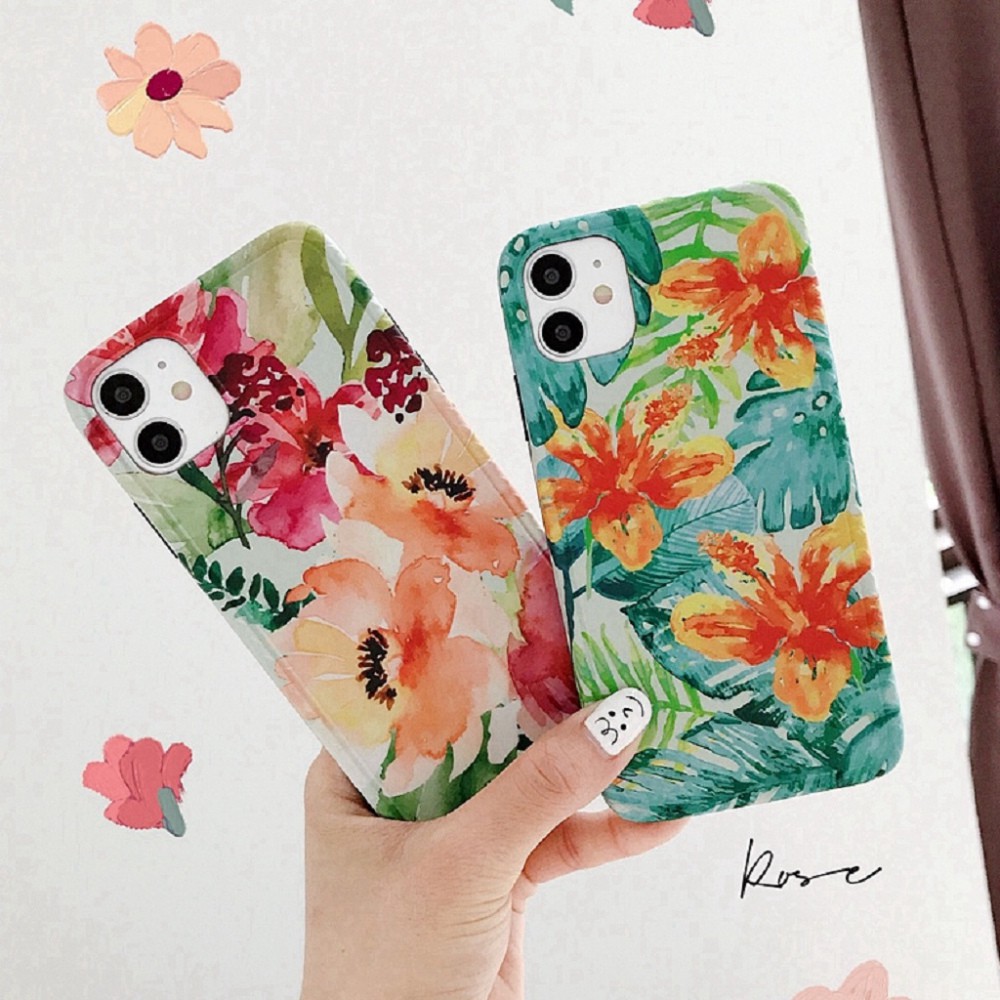 Ốp Lưng Ip ⚡ Ốp Ip Hoa Đỗ Quyên Sơn Dầu ⚡ iP 6/6s/6plus/7/8/7plus/8plus/x/xs/xs max/11/11promax- VipStore89