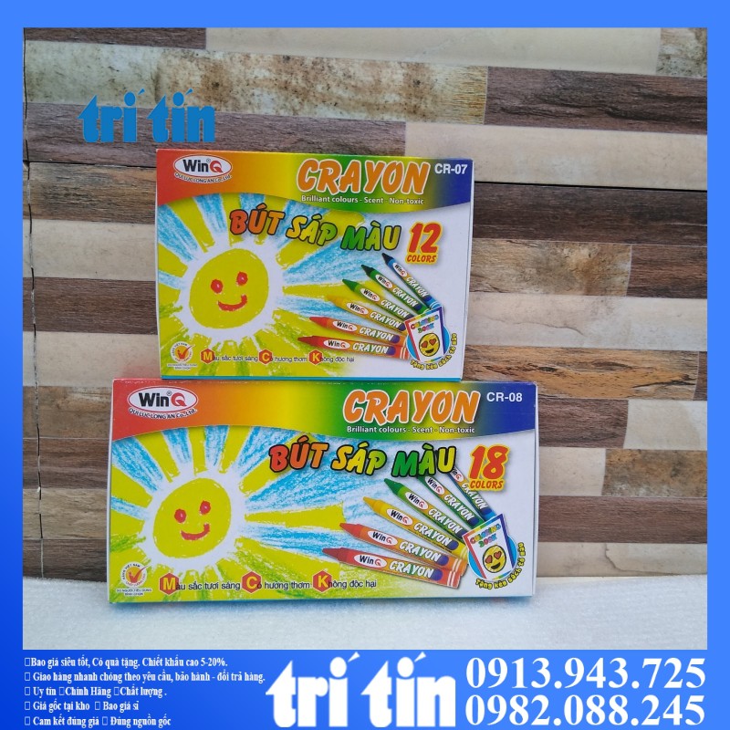 Bút Sáp Win 18 màu Bút Tô Màu Cho BéLÊ HƯNG]