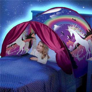 Kids Sleeping Dream Toys Tent with LED Play House Up Tents Chidren Home Indoor Folding Tent Gift