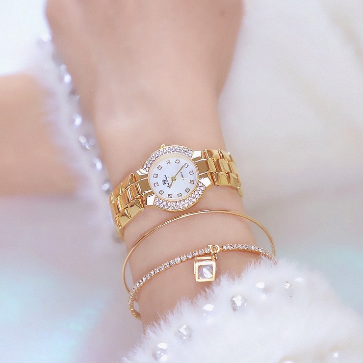 Đồng Hồ Nữ BS Bee Sister FA1312 Mặt Tròn Size 25mm Dây Đeo Bằng Kim Loại - Mẫu Mới 2022