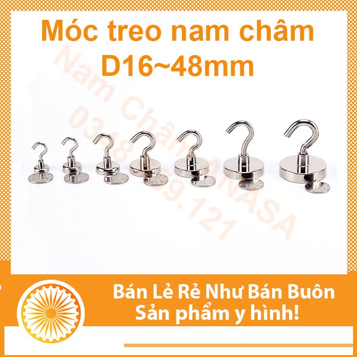 Nam châm móc treo nhiều kích thước chịu lực lên tới 50KG
