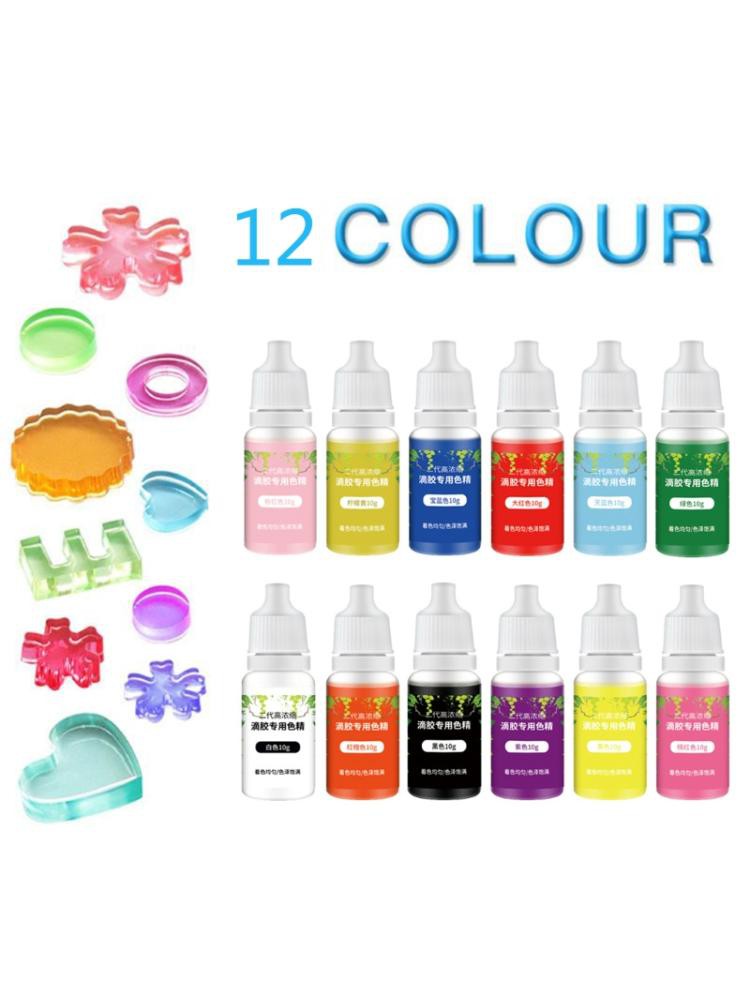 Set 12 Lọ Màu Resin Uv Làm Đồ Trang Sức Thủ Công