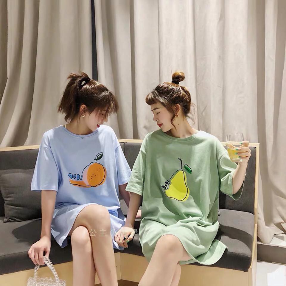 [CÓ ẢNH THẬT] Váy thun nữ hoa quả sẵn 6 màu chuẩn ảnh (Sỉ từ 5sp bát kỳ) | BigBuy360 - bigbuy360.vn