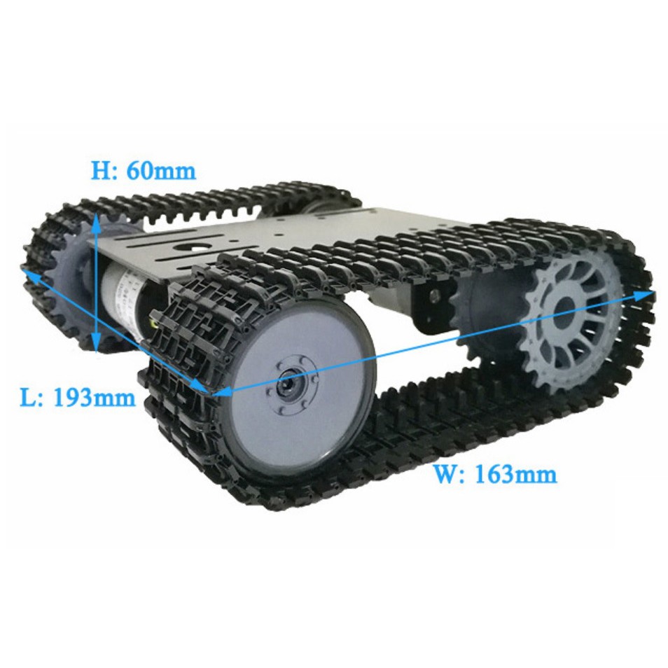 Combo xe tank bằng nhôm (Kèm 2 động cơ giảm tốc 12V)
