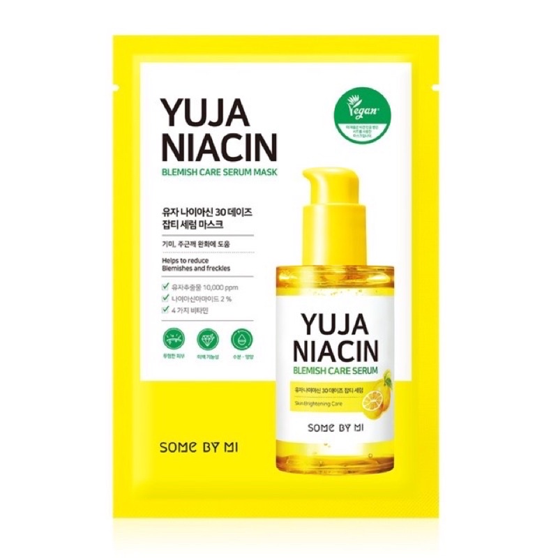 Mặt Nạ Giấy Dưỡng Trắng Some By Mi Yuja Niacin Blemish Care Serum Mask