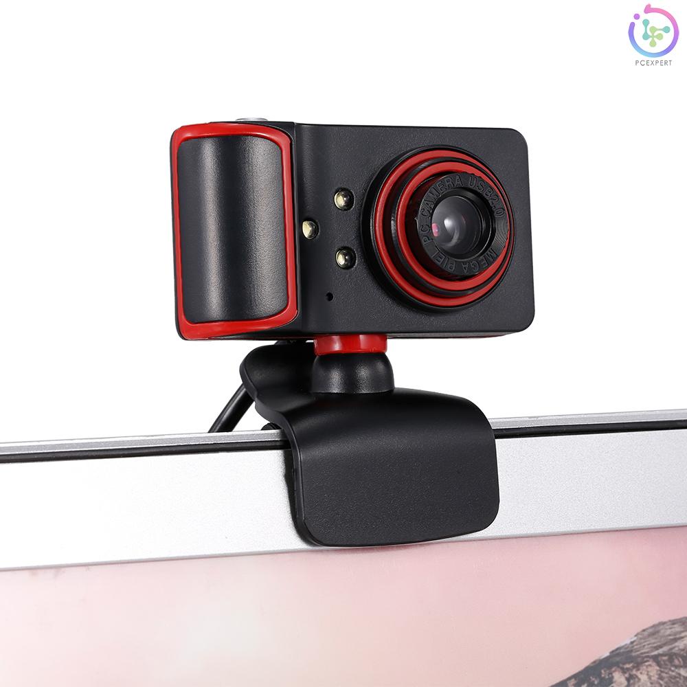 Portable HD Webcam 480P 5MP 30fps Web Camera Built-in Microphone USB Plug &amp; Play for Laptop Desktop