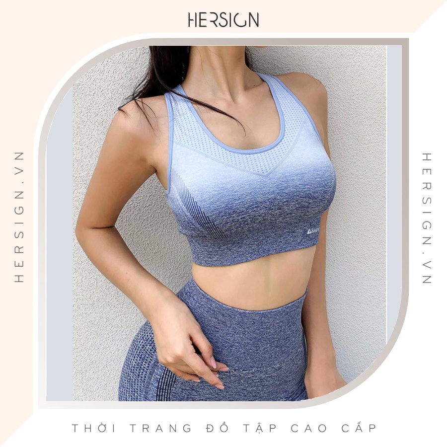 ĐỒ TẬP GYM NỮ BỘ ĐỒ TẬP YOGA SET TẬP THỂ THAO CAO CẤP ÁO BRA LOANG HERSIGN