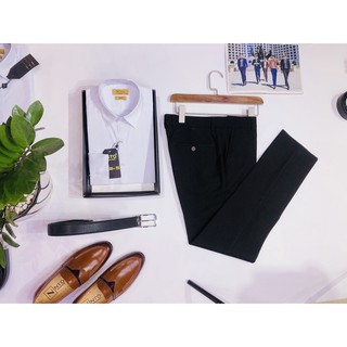 [Cực Hấp Dẫn] Combo sơmi trắng cao cấp + quần âu đen hàng chính hãng NTQ