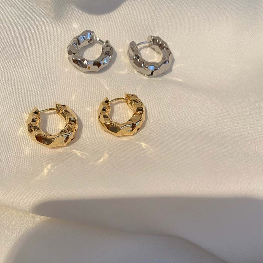 Đôi khuyên tai hình học bằng hợp kim phong cách Hàn Quốc cho nữ