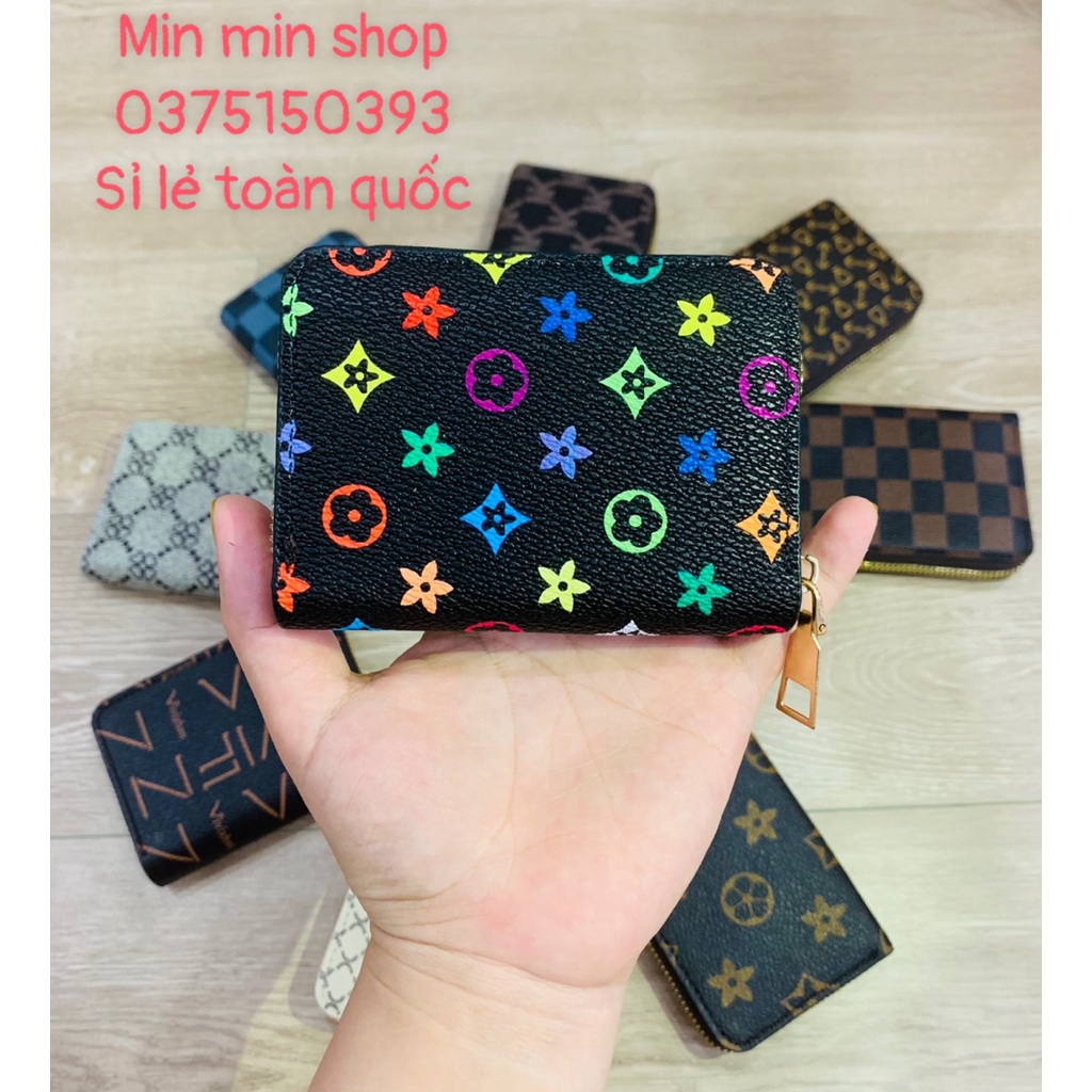 Ví Nữ Mini Đựng Tiền, Thẻ Ngân Hàng Cầm Tay Nhiều Ngăn Tiện Lợi