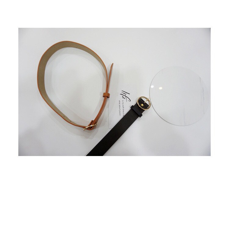 Dây lưng nữ mặt tròn da PU DL4 mayconner