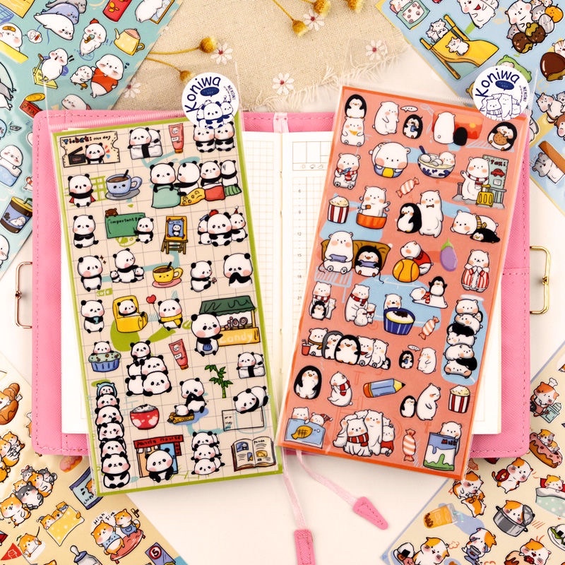 Sticker hình dán cute dễ thương để trang trí sổ, bút, đồ dùng học tập