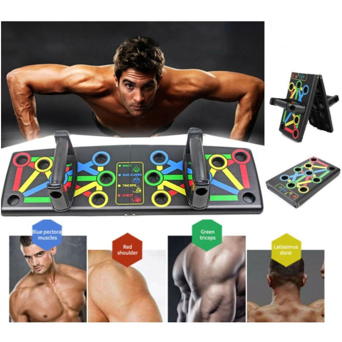 Bảng chống đẩy, Dụng cụ hít đất đa năng 12 trong 1, tập ngực, vai tại nhà Jun Sport