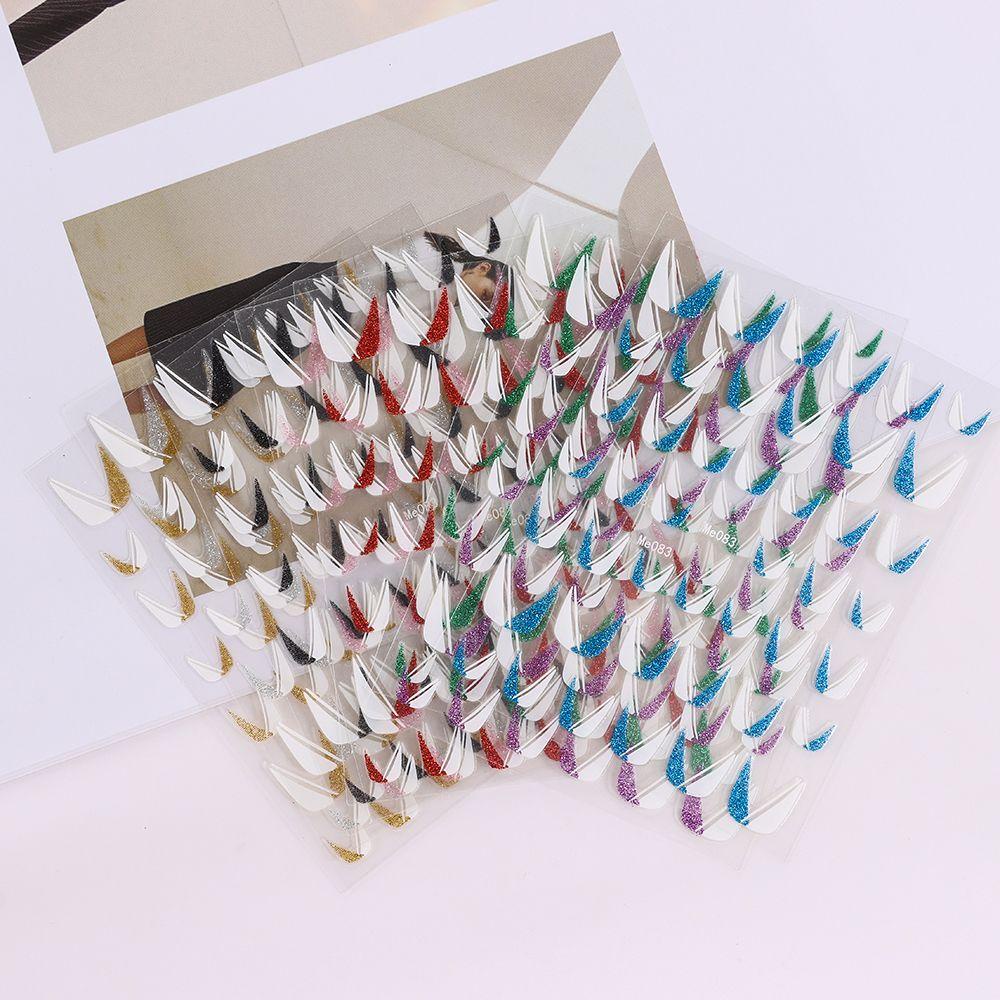 BEAUTY Sticker Dán Móng Nghệ Thuật 3D Nhiều Màu Sắc Lấp Lánh