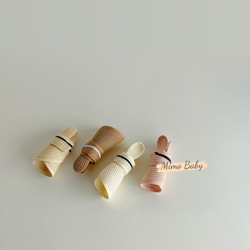Mũ cói nửa đầu gắn tai thỏ dễ thương cho bé MH111 Mimo Baby