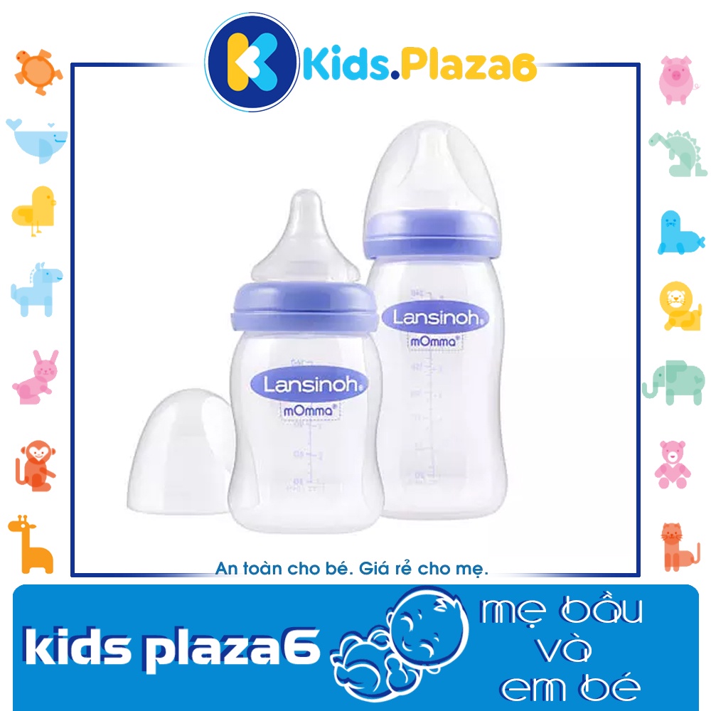 Bình Sữa Cổ Rộng LANSINOH MOMMA 160ml/240ml - HÀNG CHÍNH HÃNG