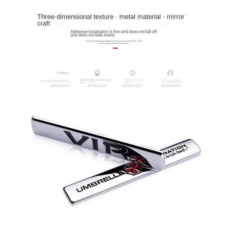Miếng dán chữ 3D bằng kim loại trang trí xe hơi