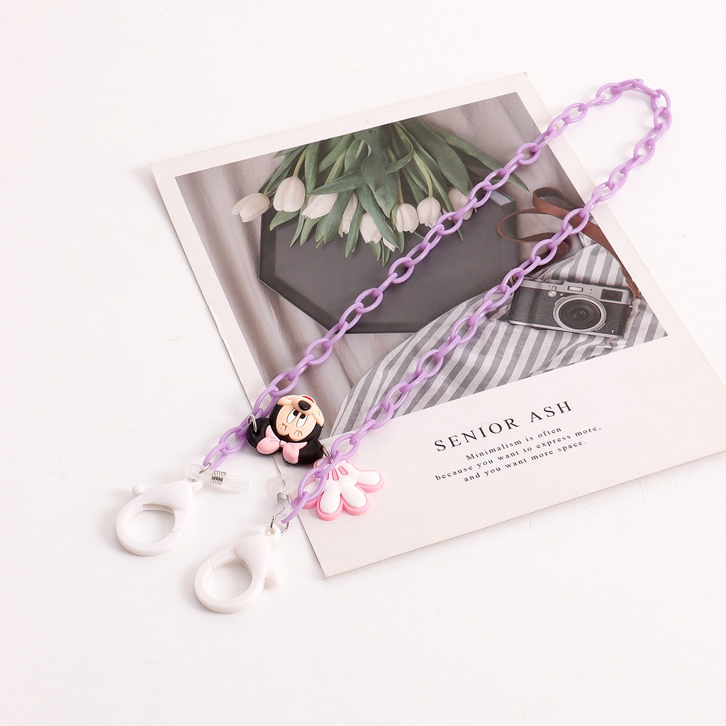 Dây Đeo Mắt Kính Màu Kẹo Hình Chuột Mickey Hoạt Hình Đáng Yêu Cho Trẻ Em