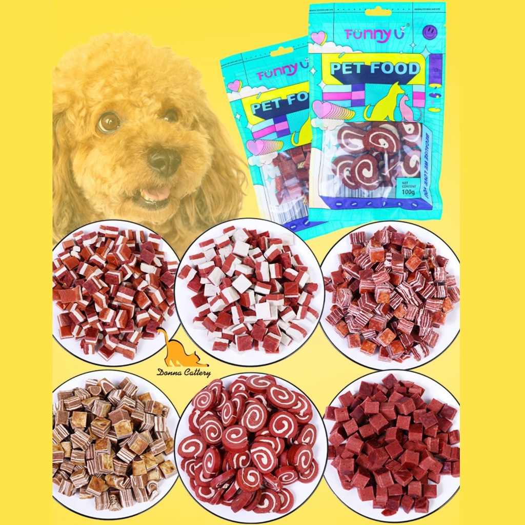 [BAO BÌ MỚI] BÁNH GẶM SẠCH RĂNG CHÓ HÀNG NỘI ĐỊA TRUNG GÓI 100G BY DONNA PETSHOP