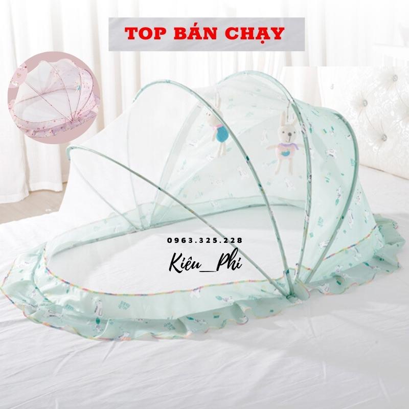 Màn gấp gọn cho bé sơ sinh, trẻ em, bé nhỡ, bé lớn - mùng chụp tự bung chống muỗi hiệu quả có mái che