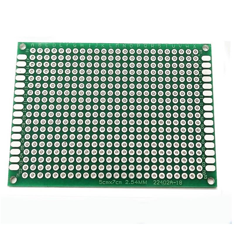 Phíp Đồng Đục Lỗ 2 Mặt PCB Xanh