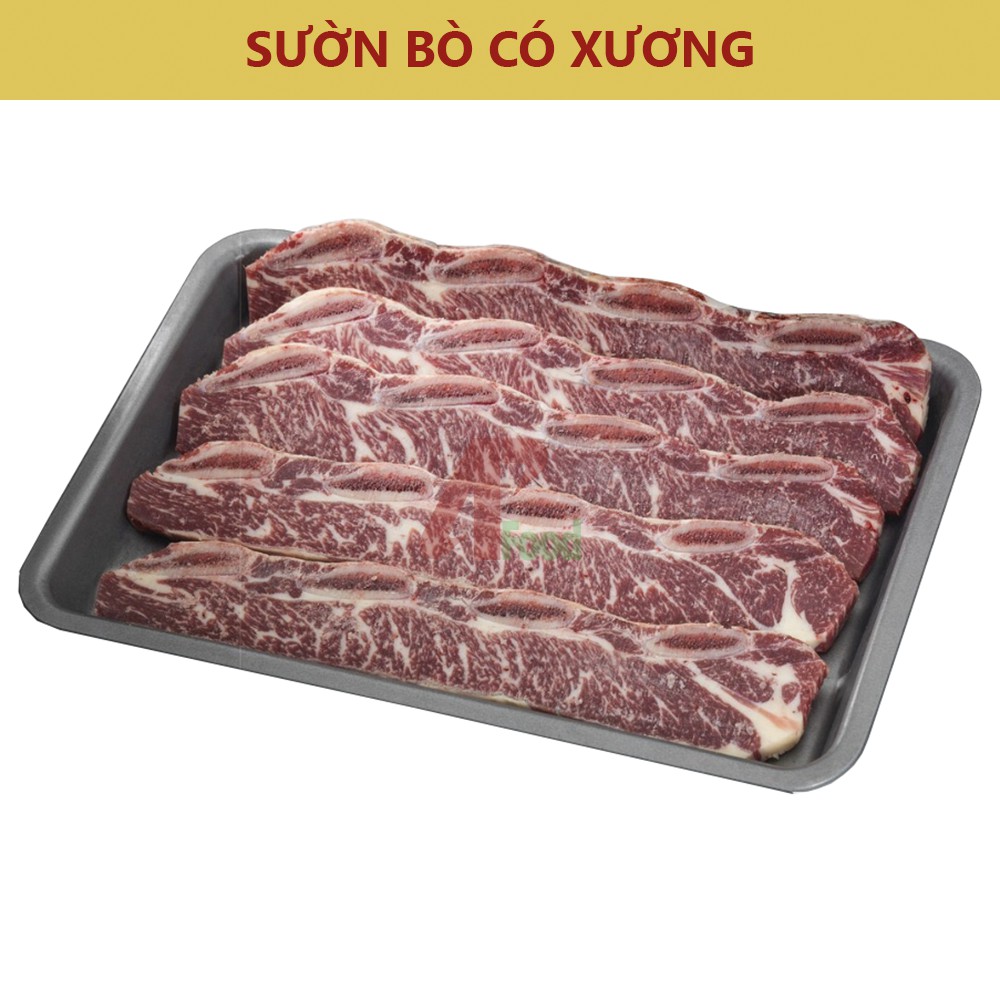 Sườn Bò Có Xương Nhập Khẩu - 500GR/1KG - Cưa Nướng