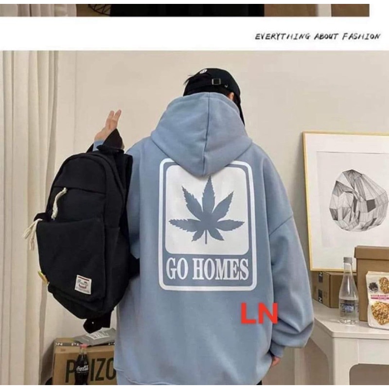 Áo hoodie hình lá Go Home DA6